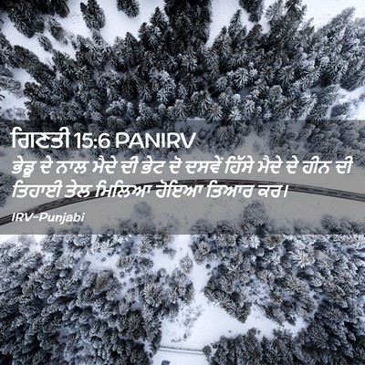 Picture 02 - ਗਿਣਤੀ 15:6 PANIRV - ਭੇਡੂ ਦੇ ਨਾਲ ਮੈਦੇ ਦੀ - Bible Verse Picture