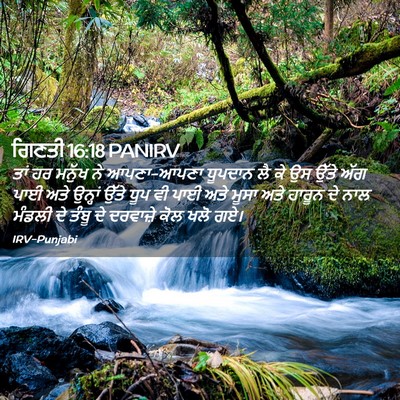 Picture 02 - ਗਿਣਤੀ 16:18 PANIRV - ਤਾਂ ਹਰ ਮਨੁੱਖ ਨੇ - Bible Verse Picture
