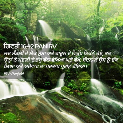 Picture 02 - ਗਿਣਤੀ 16:42 PANIRV - ਜਦ ਮੰਡਲੀ ਦੇ ਲੋਕ - Bible Verse Picture