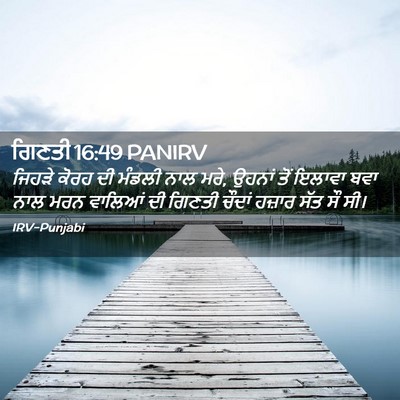 Picture 02 - ਗਿਣਤੀ 16:49 PANIRV - ਜਿਹੜੇ ਕੋਰਹ ਦੀ - Bible Verse Picture