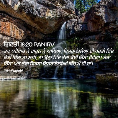 Picture 02 - ਗਿਣਤੀ 18:20 PANIRV - ਤਦ ਯਹੋਵਾਹ ਨੇ ਹਾਰੂਨ - Bible Verse Picture
