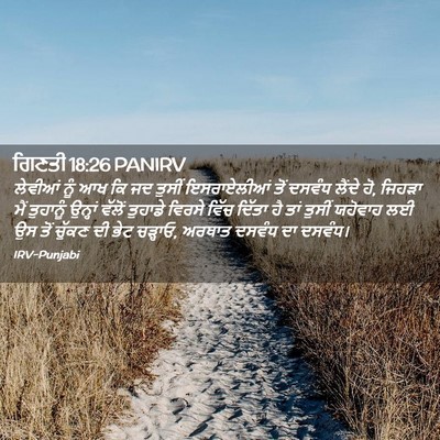 Picture 02 - ਗਿਣਤੀ 18:26 PANIRV - ਲੇਵੀਆਂ ਨੂੰ ਆਖ ਕਿ ਜਦ - Bible Verse Picture