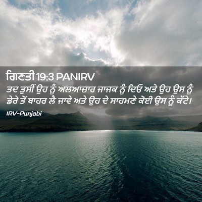 Picture 02 - ਗਿਣਤੀ 19:3 PANIRV - ਤਦ ਤੁਸੀਂ ਉਹ ਨੂੰ - Bible Verse Picture