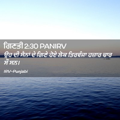 Picture 02 - ਗਿਣਤੀ 2:30 PANIRV - ਉਹ ਦੀ ਸੈਨਾਂ ਦੇ ਗਿਣੇ - Bible Verse Picture
