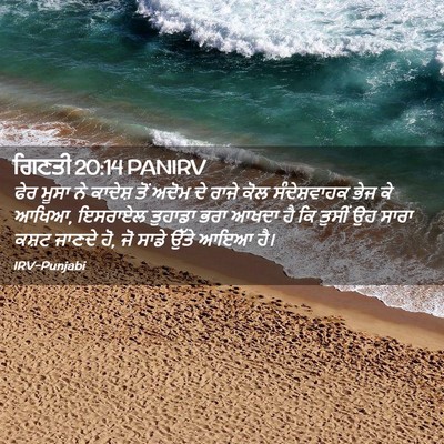Picture 02 - ਗਿਣਤੀ 20:14 PANIRV - ਫੇਰ ਮੂਸਾ ਨੇ ਕਾਦੇਸ਼ - Bible Verse Picture