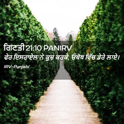 Picture 02 - ਗਿਣਤੀ 21:10 PANIRV - ਫੇਰ ਇਸਰਾਏਲ ਨੇ ਕੂਚ - Bible Verse Picture
