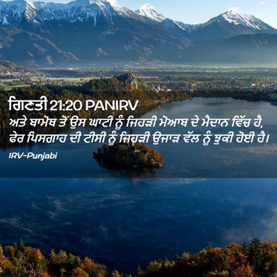 Picture 02 - ਗਿਣਤੀ 21:20 PANIRV - ਅਤੇ ਬਾਮੋਥ ਤੋਂ ਉਸ - Bible Verse Picture