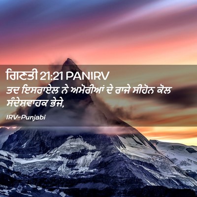 Picture 02 - ਗਿਣਤੀ 21:21 PANIRV - ਤਦ ਇਸਰਾਏਲ ਨੇ - Bible Verse Picture
