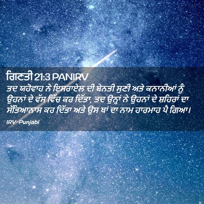 Picture 02 - ਗਿਣਤੀ 21:3 PANIRV - ਤਦ ਯਹੋਵਾਹ ਨੇ - Bible Verse Picture