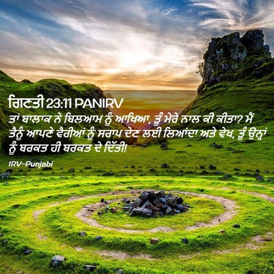 Picture 02 - ਗਿਣਤੀ 23:11 PANIRV - ਤਾਂ ਬਾਲਾਕ ਨੇ ਬਿਲਆਮ - Bible Verse Picture