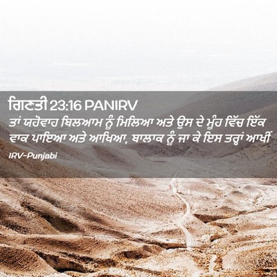 Picture 02 - ਗਿਣਤੀ 23:16 PANIRV - ਤਾਂ ਯਹੋਵਾਹ ਬਿਲਆਮ - Bible Verse Picture