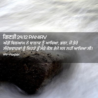 Picture 02 - ਗਿਣਤੀ 24:12 PANIRV - ਅੱਗੋਂ ਬਿਲਆਮ ਨੇ - Bible Verse Picture