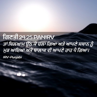 Picture 02 - ਗਿਣਤੀ 24:25 PANIRV - ਤਾਂ ਬਿਲਆਮ ਉੱਠ ਕੇ - Bible Verse Picture