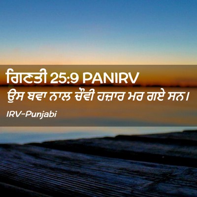 Picture 02 - ਗਿਣਤੀ 25:9 PANIRV - ਉਸ ਬਵਾ ਨਾਲ ਚੌਵੀ - Bible Verse Picture