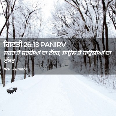 Picture 02 - ਗਿਣਤੀ 26:13 PANIRV - ਜ਼ਰਹ ਤੋਂ ਜ਼ਰਹੀਆਂ - Bible Verse Picture