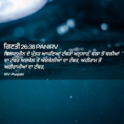 Picture 02 - ਗਿਣਤੀ 26:38 PANIRV - ਬਿਨਯਾਮੀਨ ਦੇ ਪੁੱਤਰ - Bible Verse Picture