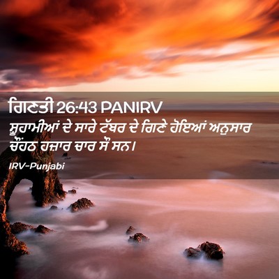 Picture 02 - ਗਿਣਤੀ 26:43 PANIRV - ਸ਼ੂਹਾਮੀਆਂ ਦੇ ਸਾਰੇ - Bible Verse Picture