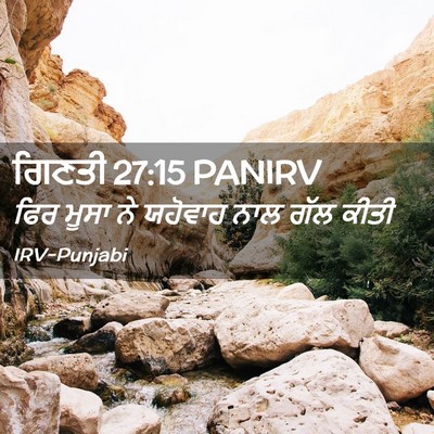 Picture 02 - ਗਿਣਤੀ 27:15 PANIRV - ਫਿਰ ਮੂਸਾ ਨੇ ਯਹੋਵਾਹ - Bible Verse Picture
