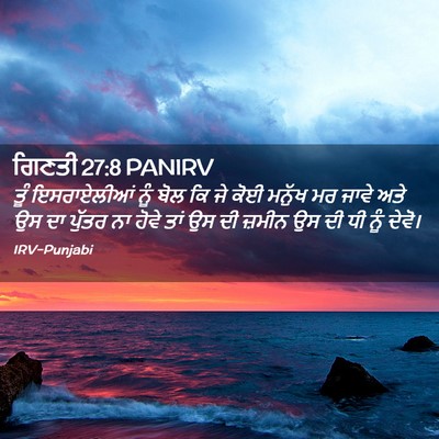 Picture 02 - ਗਿਣਤੀ 27:8 PANIRV - ਤੂੰ ਇਸਰਾਏਲੀਆਂ ਨੂੰ - Bible Verse Picture