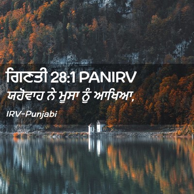 Picture 02 - ਗਿਣਤੀ 28:1 PANIRV - ਯਹੋਵਾਹ ਨੇ ਮੂਸਾ ਨੂੰ - Bible Verse Picture