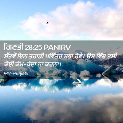 Picture 02 - ਗਿਣਤੀ 28:25 PANIRV - ਸੱਤਵੇਂ ਦਿਨ ਤੁਹਾਡੀ - Bible Verse Picture