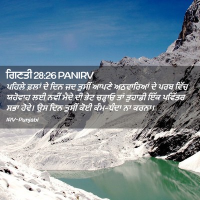 Picture 02 - ਗਿਣਤੀ 28:26 PANIRV - ਪਹਿਲੇ ਫ਼ਲਾਂ ਦੇ ਦਿਨ - Bible Verse Picture