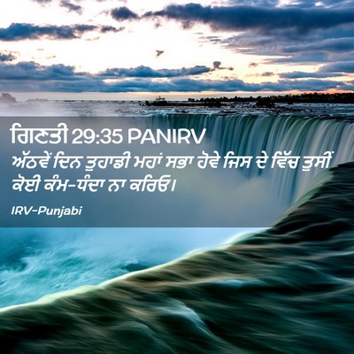 Picture 02 - ਗਿਣਤੀ 29:35 PANIRV - ਅੱਠਵੇਂ ਦਿਨ ਤੁਹਾਡੀ - Bible Verse Picture