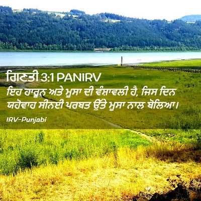 Picture 02 - ਗਿਣਤੀ 3:1 PANIRV - ਇਹ ਹਾਰੂਨ ਅਤੇ ਮੂਸਾ - Bible Verse Picture
