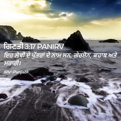 Picture 02 - ਗਿਣਤੀ 3:17 PANIRV - ਇਹ ਲੇਵੀ ਦੇ ਪੁੱਤਰਾਂ - Bible Verse Picture