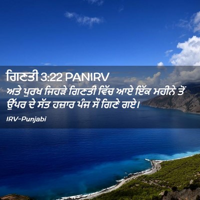 Picture 02 - ਗਿਣਤੀ 3:22 PANIRV - ਅਤੇ ਪੁਰਖ ਜਿਹੜੇ - Bible Verse Picture