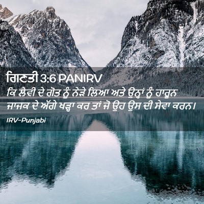 Picture 02 - ਗਿਣਤੀ 3:6 PANIRV - ਕਿ ਲੇਵੀ ਦੇ ਗੋਤ ਨੂੰ - Bible Verse Picture