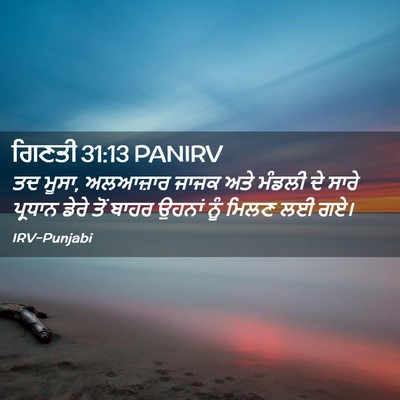 Picture 02 - ਗਿਣਤੀ 31:13 PANIRV - ਤਦ ਮੂਸਾ, ਅਲਆਜ਼ਾਰ - Bible Verse Picture