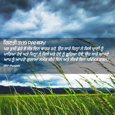 Picture 02 - ਗਿਣਤੀ 31:19 PANIRV - ਪਰ ਤੁਸੀਂ ਡੇਰੇ ਤੋਂ - Bible Verse Picture