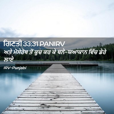 Picture 02 - ਗਿਣਤੀ 33:31 PANIRV - ਅਤੇ ਮੋਸੇਰੋਥ ਤੋਂ - Bible Verse Picture