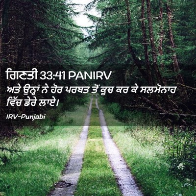 Picture 02 - ਗਿਣਤੀ 33:41 PANIRV - ਅਤੇ ਉਨ੍ਹਾਂ ਨੇ ਹੋਰ - Bible Verse Picture