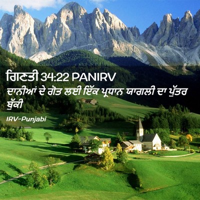 Picture 02 - ਗਿਣਤੀ 34:22 PANIRV - ਦਾਨੀਆਂ ਦੇ ਗੋਤ ਲਈ - Bible Verse Picture