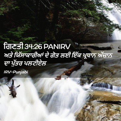 Picture 02 - ਗਿਣਤੀ 34:26 PANIRV - ਅਤੇ ਯਿੱਸਾਕਾਰੀਆਂ - Bible Verse Picture