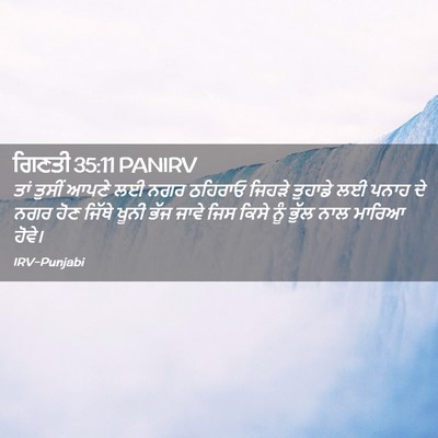Picture 02 - ਗਿਣਤੀ 35:11 PANIRV - ਤਾਂ ਤੁਸੀਂ ਆਪਣੇ ਲਈ - Bible Verse Picture