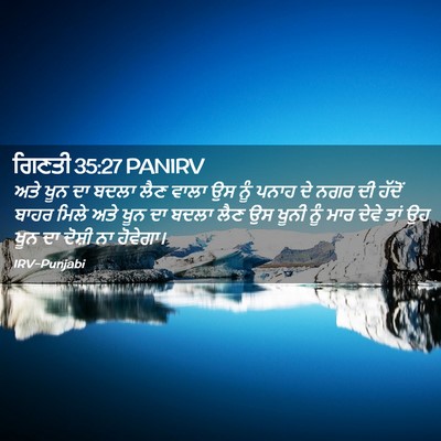 Picture 02 - ਗਿਣਤੀ 35:27 PANIRV - ਅਤੇ ਖੂਨ ਦਾ ਬਦਲਾ ਲੈਣ - Bible Verse Picture
