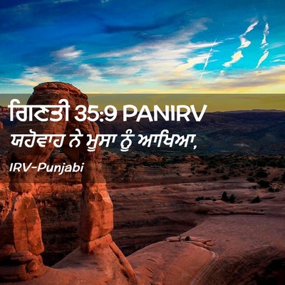 Picture 02 - ਗਿਣਤੀ 35:9 PANIRV - ਯਹੋਵਾਹ ਨੇ ਮੂਸਾ ਨੂੰ - Bible Verse Picture
