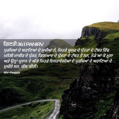 Picture 02 - ਗਿਣਤੀ 36:1 PANIRV - ਪੁਰਖਿਆਂ ਦੇ - Bible Verse Picture