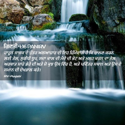 Picture 02 - ਗਿਣਤੀ 4:16 PANIRV - ਹਾਰੂਨ ਜਾਜਕ ਦੇ - Bible Verse Picture