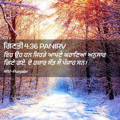 Picture 02 - ਗਿਣਤੀ 4:36 PANIRV - ਇਹ ਉਹ ਹਨ ਜਿਹੜੇ ਆਪਣੇ - Bible Verse Picture