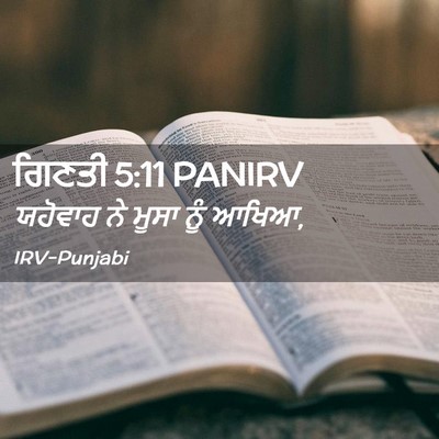Picture 02 - ਗਿਣਤੀ 5:11 PANIRV - ਯਹੋਵਾਹ ਨੇ ਮੂਸਾ ਨੂੰ - Bible Verse Picture