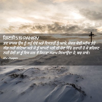 Picture 02 - ਗਿਣਤੀ 5:19 PANIRV - ਤਦ ਜਾਜਕ ਉਸ ਨੂੰ ਸਹੁੰ - Bible Verse Picture