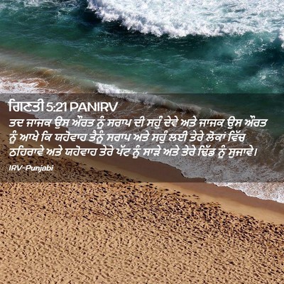 Picture 02 - ਗਿਣਤੀ 5:21 PANIRV - ਤਦ ਜਾਜਕ ਉਸ ਔਰਤ ਨੂੰ - Bible Verse Picture