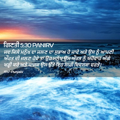 Picture 02 - ਗਿਣਤੀ 5:30 PANIRV - ਜਦ ਕਿਸੇ ਮਨੁੱਖ ਦਾ - Bible Verse Picture