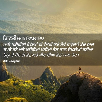Picture 02 - ਗਿਣਤੀ 6:15 PANIRV - ਨਾਲੇ ਪਤੀਰੀਆਂ - Bible Verse Picture