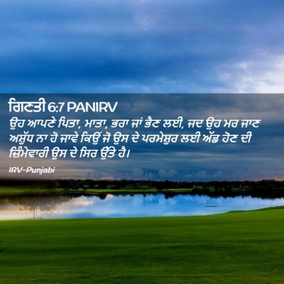 Picture 02 - ਗਿਣਤੀ 6:7 PANIRV - ਉਹ ਆਪਣੇ ਪਿਤਾ, ਮਾਤਾ, - Bible Verse Picture