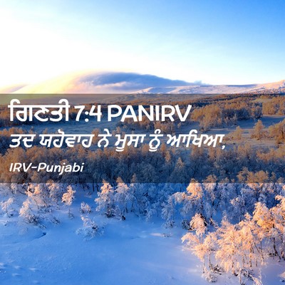 Picture 02 - ਗਿਣਤੀ 7:4 PANIRV - ਤਦ ਯਹੋਵਾਹ ਨੇ ਮੂਸਾ - Bible Verse Picture